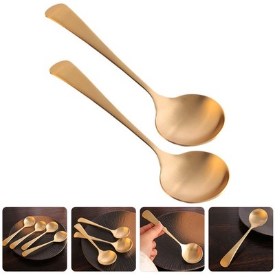 2 Pcs Kupferlöffel Mit Langem Griff Set Löffelset Suppenlöffel Asiatisch