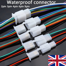 2.8mm 2/3/4/6/9 Pin Male & Female Plug Motor Electrical Wire Connector Cable UK
