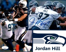 Jordan Hill Signed Autographed 8X10 Photo Seahawks DT Legend JSA CA09677