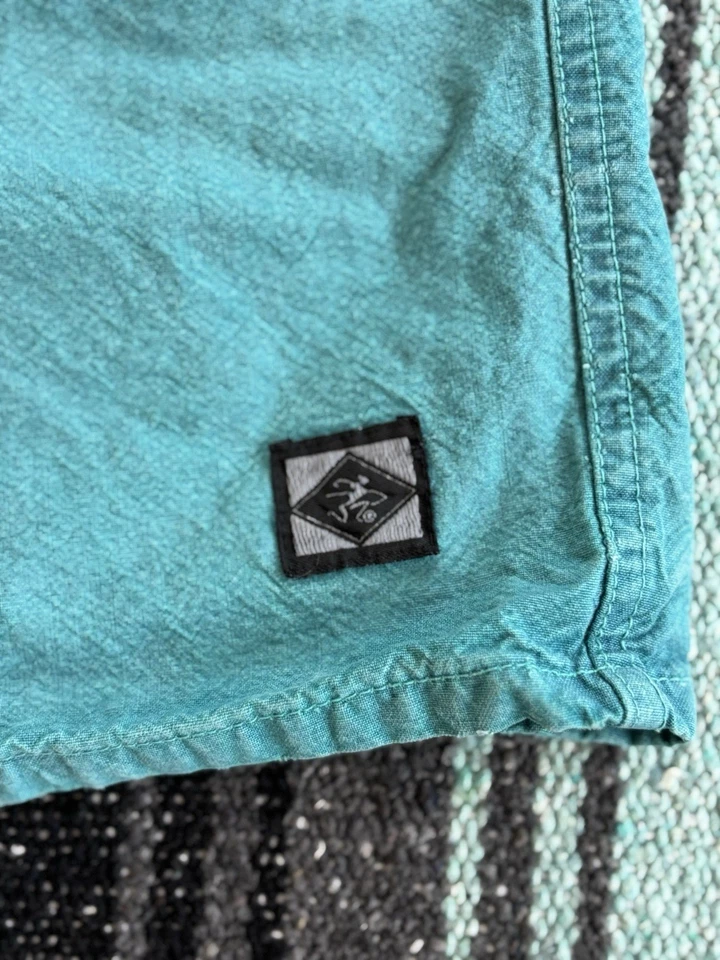 70 年代 80 年代海洋太平洋抽绳短裤棉质浅绿色珊瑚绿色 L 码 — 第 3/4 张图片