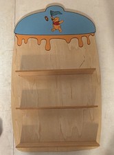 Disney Winnie the Pooh Wooden Nursery Wall Hanging Shelf Honey Pot Blue Orange