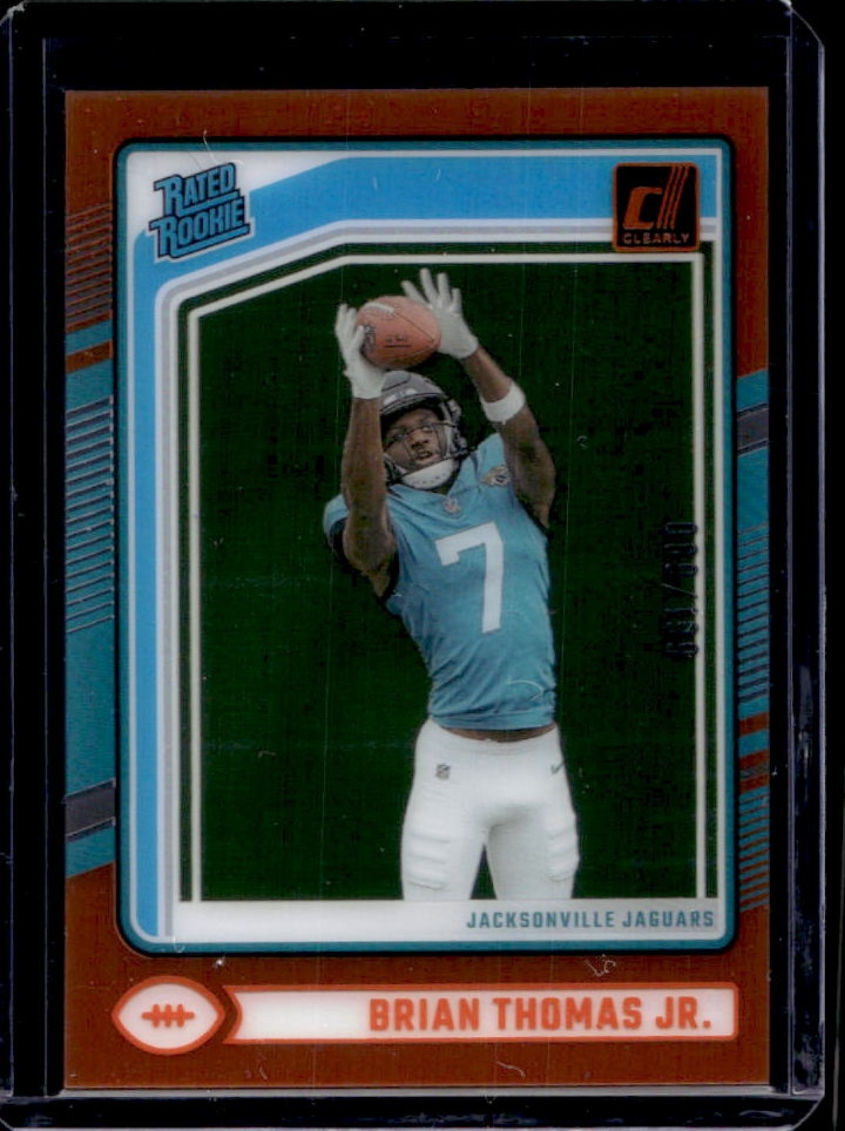 2024 Panini Clearly Donruss Brian Thomas Jr. Orange Rated Rookie #/199 Jaguars