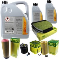 Mann Inspektionspaket 7L MB 5W-30 229.51 FüR Mercedes S204 C 220 CDI W204