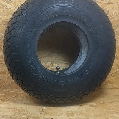 1 x Reifen + Schlauch 4.10/3.50-5 ~ 300x100 schwarz E-Mobil Scooter Talkum TR87