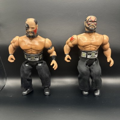 VINTAGE 1985 AWA REMCO ROAD WARRIORS ANIMAL & HAWK COMPLETE ACTION FIGURES LOD