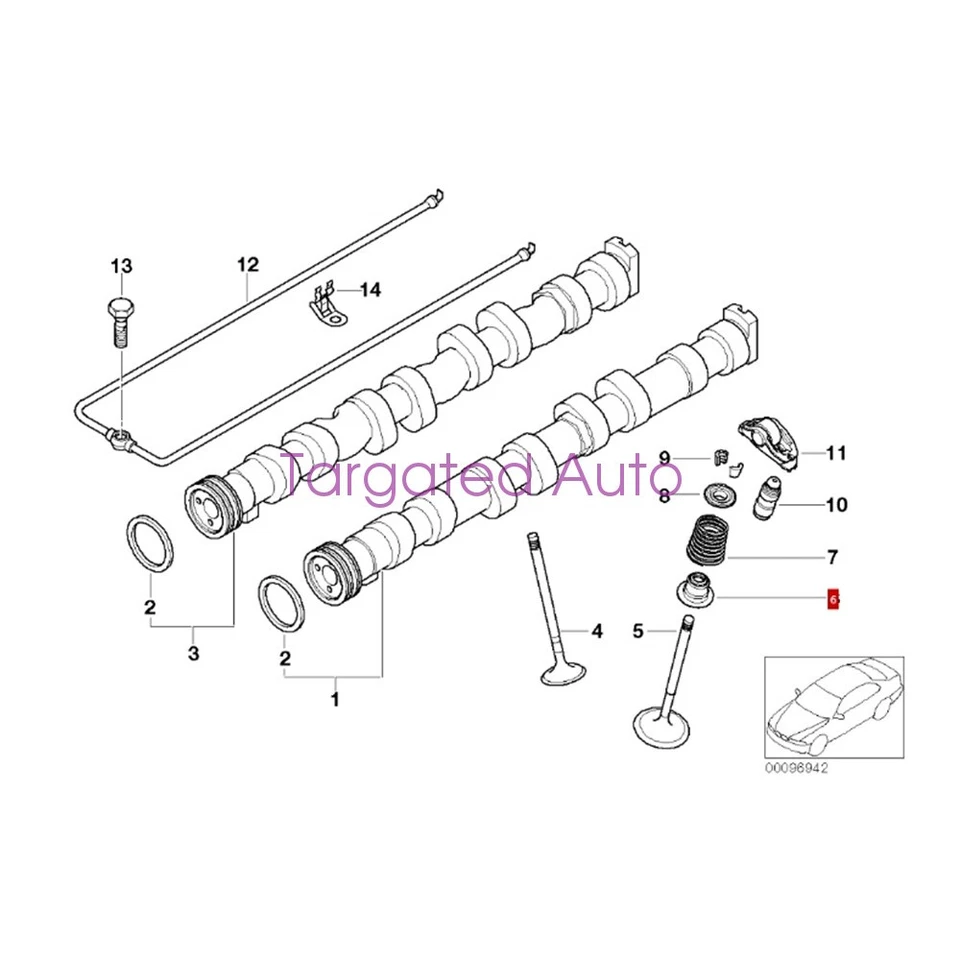 2010-2011 for BMW 550i GT 550i xDrive 16pcs OEM Victor Reinz Valve Stem Seals Foto 4 de 4