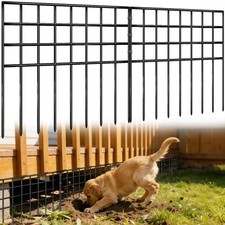 42.5ft L x 13in H Garden Fence Animal Barrier, 30 Panels No Dig Fence Panel...