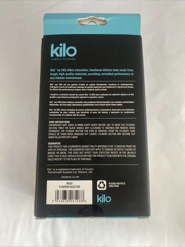 Kilo Simply Inyector de Sabor de Cocina Dos Boquillas Hornear Cocina Cocina Nuevo Foto 3 de 4