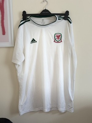 WALES NATIONALMANNSCHAFT 2018/2019 AWAY FOOTBALL SHIRT ADIDAS SOCCER TRIKOT GR XL