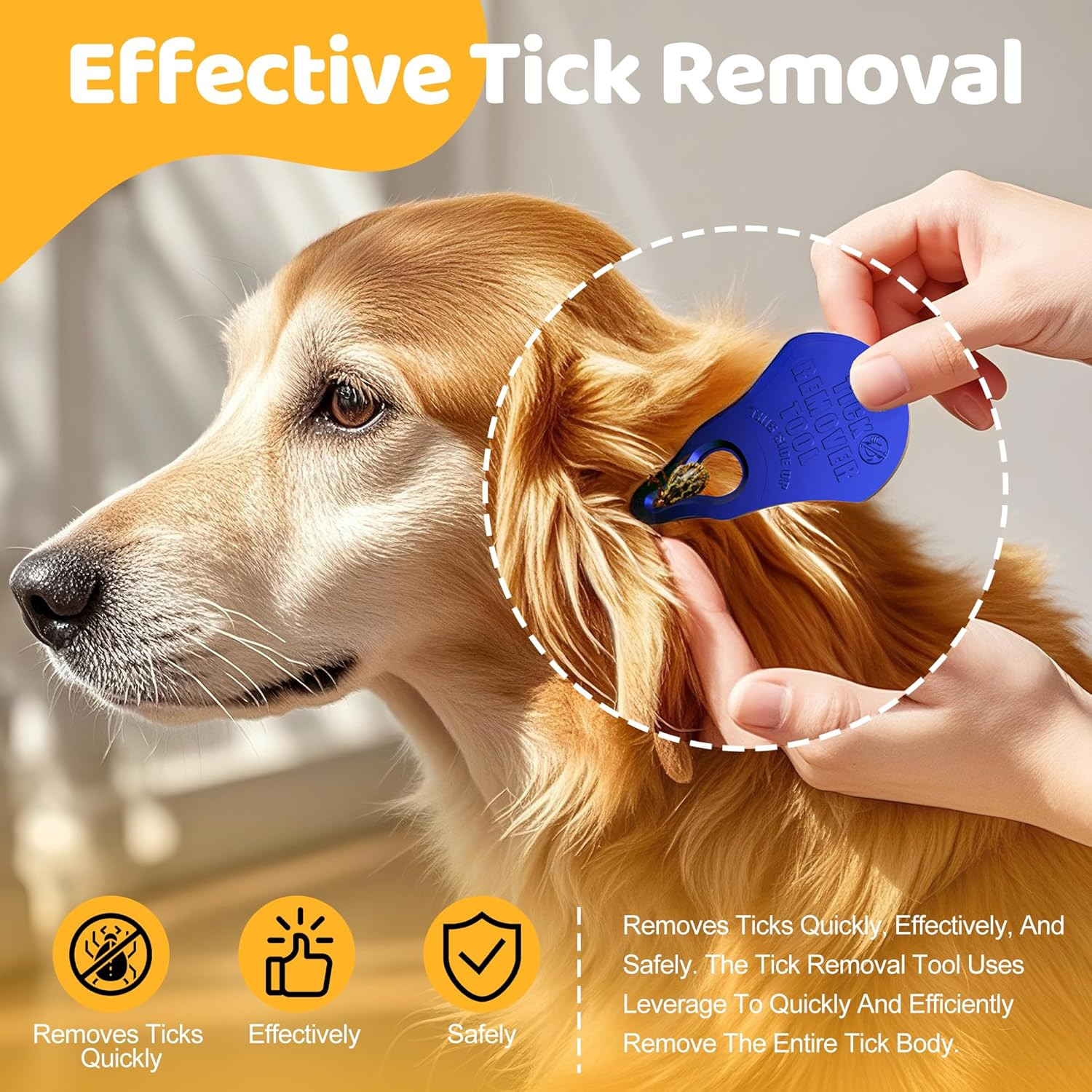 Tick Remover Tool 3 Pack, Suitable for Pets, Animals, and Humans, Portable Outdo