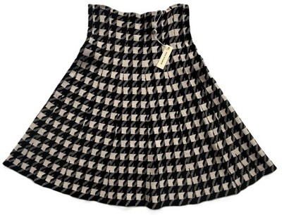 MAX STUDIO Black & Bone Pull On Flared Sweater Knit Skirt 9708410 Womens S-M NEW