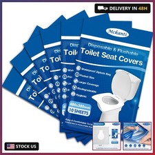 Toilet Seat Covers Disposable - 60 Pack XL Flushable Paper Toilet Seat Covers fo