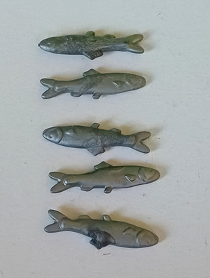 Playmobil Sammlung Ersatzteile 5x Fisch silber Meer Markt Tiere Aquarium