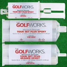 GolfWorks Maximum Strength Tour Set Plus Golf Epoxy 30ml Cartridge / 50ml Beaded