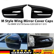 Glanz Schwarz M-Stil Spiegelkappen Au�enspiegel Geh�use F�r BMW G21 G22 G30 G31