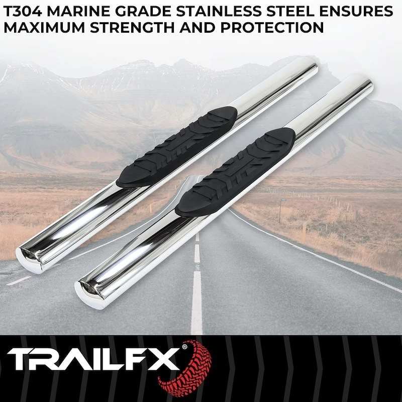 Barra Nerf TrailFX A1529S 4" tubo ovalado paso lateral para Silverado 1500 2007-2018 NUEVO Foto 2 de 4