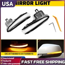 For Toyota Sienna 2020-2023 Sequential Side LED Turn Mirror Signal Lights Clear