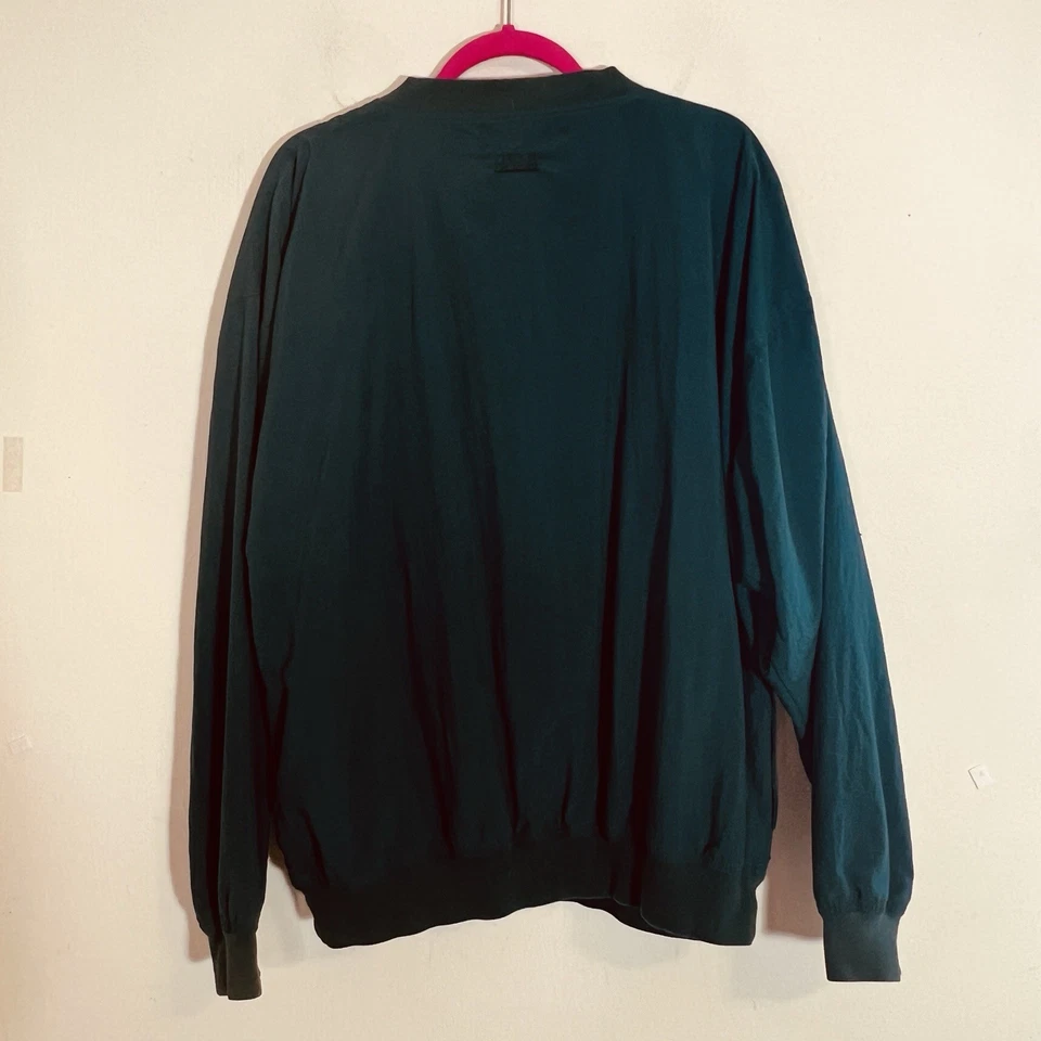 Gear For Sports Pullover Mens XL Wind Breaker Green V Neck Nantucket Vintage - Image 2 of 4