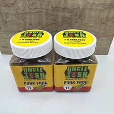 (2) Uncle Josh Pork Frog #11 CPBR Crawdad Brown 2.5” Great Jig Trailer Fast Ship