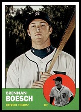2012 Topps Heritage #302 Brennan Boesch Detroit Tigers NM+