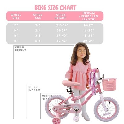 Girls Bike for Kids 3-5, Kids Bike with Training Wheels