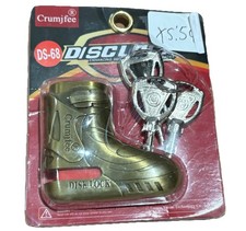 Motorcycle E-bike Disc Lock 3 Key Anti Theft Waterproof Disc Brake Lock RARE