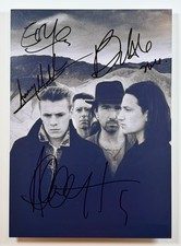 U2 Band Signed 8x11.5 Joshua Tree Photo Autograph COA
