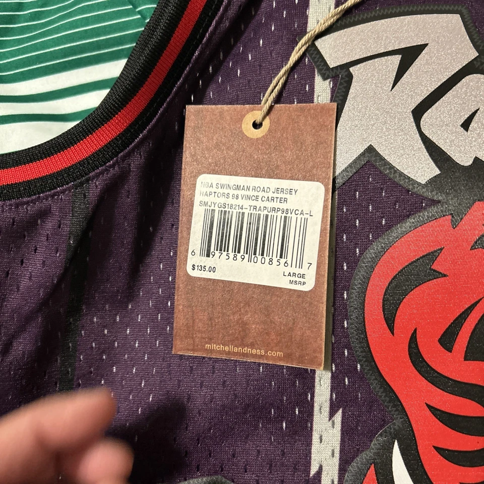 Camiseta deportiva Mitchell & Ness Toronto Raptors Vince Carter grande para hombre nueva con etiquetas Foto 4 de 4