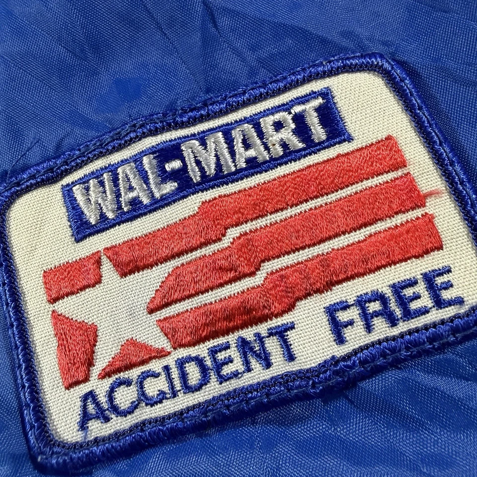 Chaqueta Uniforme de Empleado Walmart De Colección Para Hombres XL Parche Frontal A Presión Logo Seguridad Foto 3 de 4