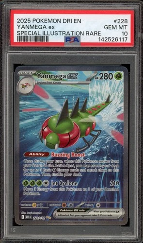 Pokemon Yanmega ex Destined Rivals Special Illustration Rare #228 PSA 10