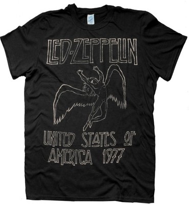 Official Led Zeppelin T Shirt USA 77 Icarus Black Neu S M L XL XXL