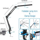 USB Clip On Desk Lamp Flexible Clamp Reading Light LED Bed Table Bedside Night