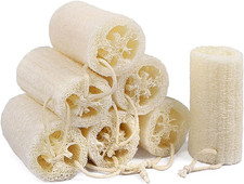7 Pack Natural Loofah Body Scrubber Sponge, 5 Inches Organic Luffa for Exfoliati