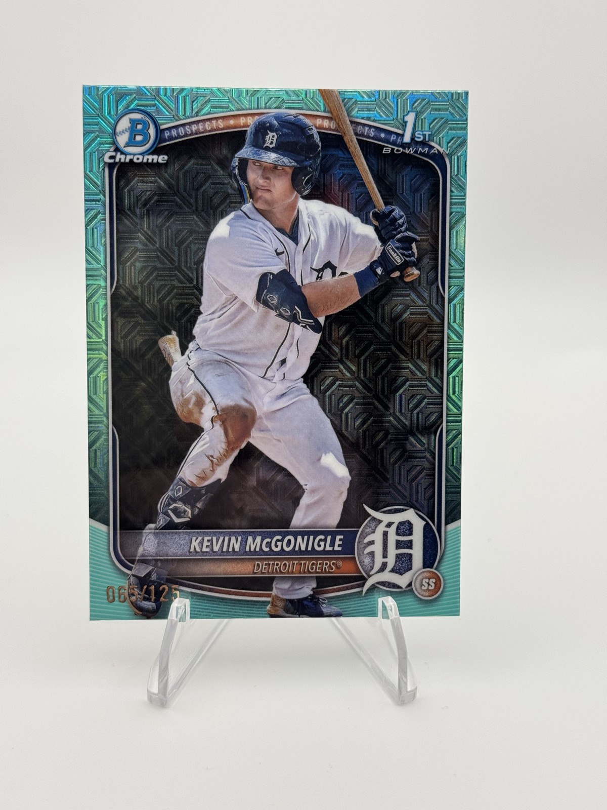 2025 Bowman Chrome Kevin McGonigle #BCP-79 Aqua Mojo Refractor /125 (RC)