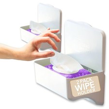 Bathroom Wipes Holder Dispenser with Shelf Restroom Organizer Wipe Holder ...