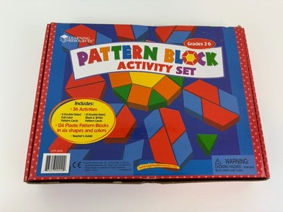 Learning Resources Pattern Block Activity Set 36 Activity Cards 123 Shape Blocks