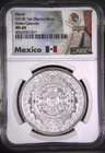 2018 1oz Aztec CALENDAR.999 Fine Silver Coin In Capsule NGC