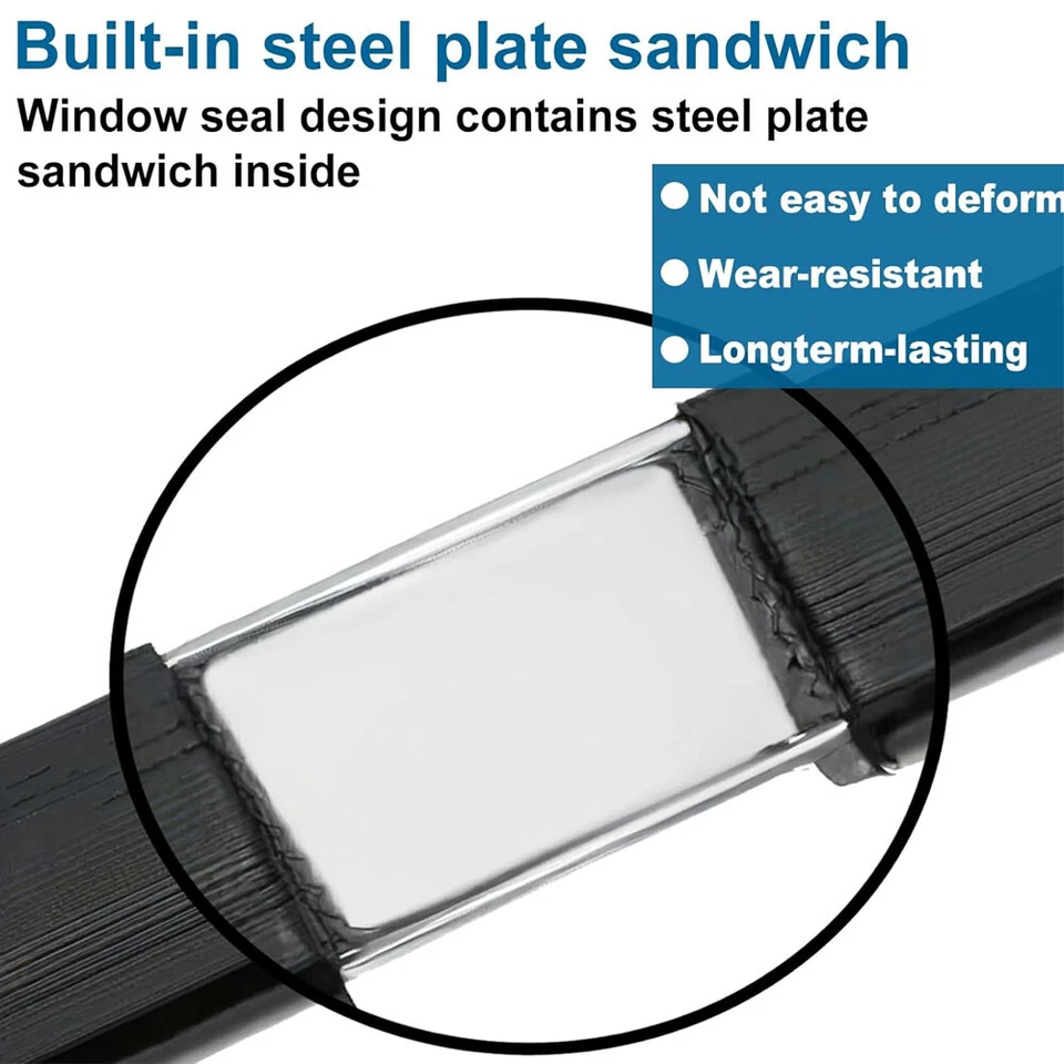 Kit de impermeabilización de sello de goma moldeadora de ventana de puerta delantera para Chevy GMC 81-91 Foto 4 de 4