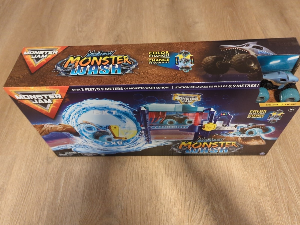 Monster Jam Megalodon Monster Wash Play Set 1:64 Scale Truck New