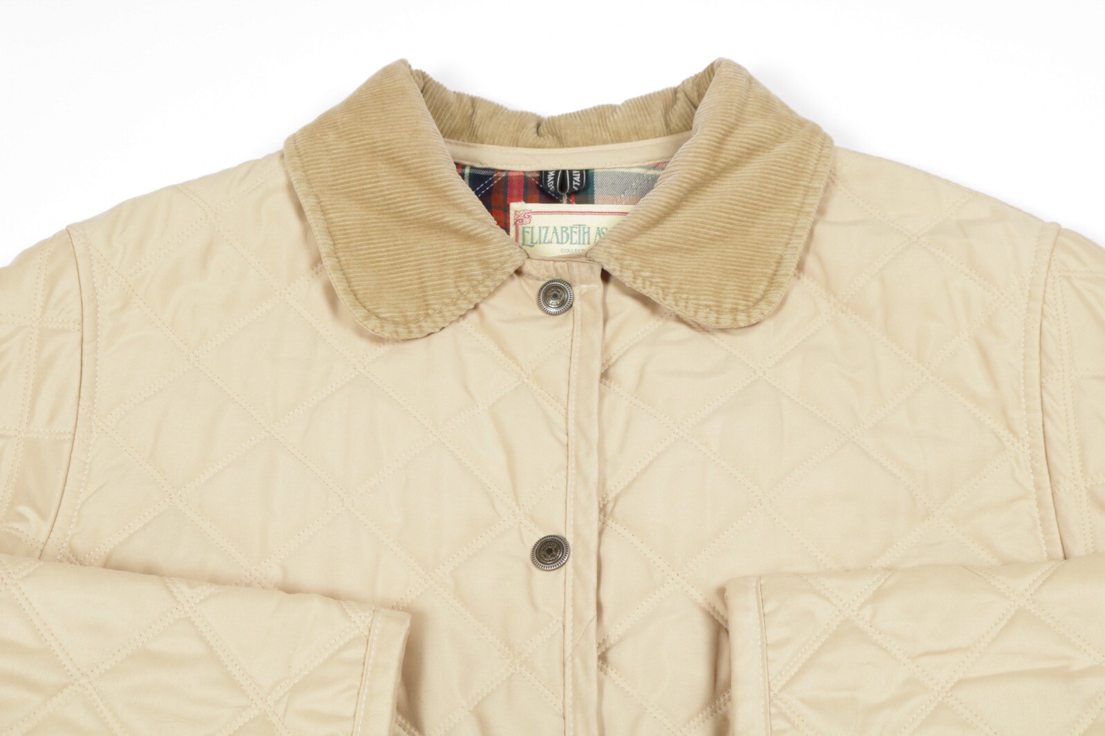 Vintage ELIZABETH ASCOT Quilted Jacket XL Coat Pa… Gem