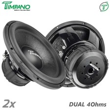 3200 Watts Bundle - 2x Timpano 15" Car Audio Subwoofer T1500-15 Dual 4 Ohm