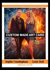 Sophie Cunningham Lexie Hul Indiana Fever Custom Made ACEO Art Card Blank Back