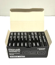 10 Pcs Maxell Professional Industrial Communicator Series C90 Cassettes