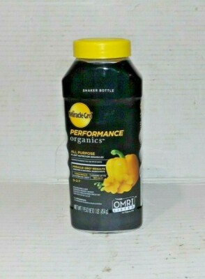 Miracle Gro Performance Organics All Purpose Plant nutrition Granules.1lb Sealed