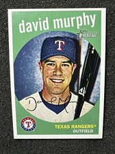 DAVID MURPHY #193 2008 Topps Heritage QTY Texas Rangers  