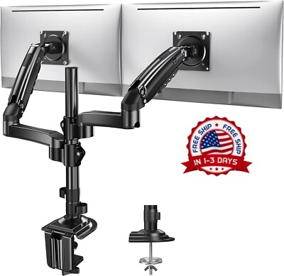 Soporte Para Monitor Brazo Doble Dual Computadora De Escritorio Profesional