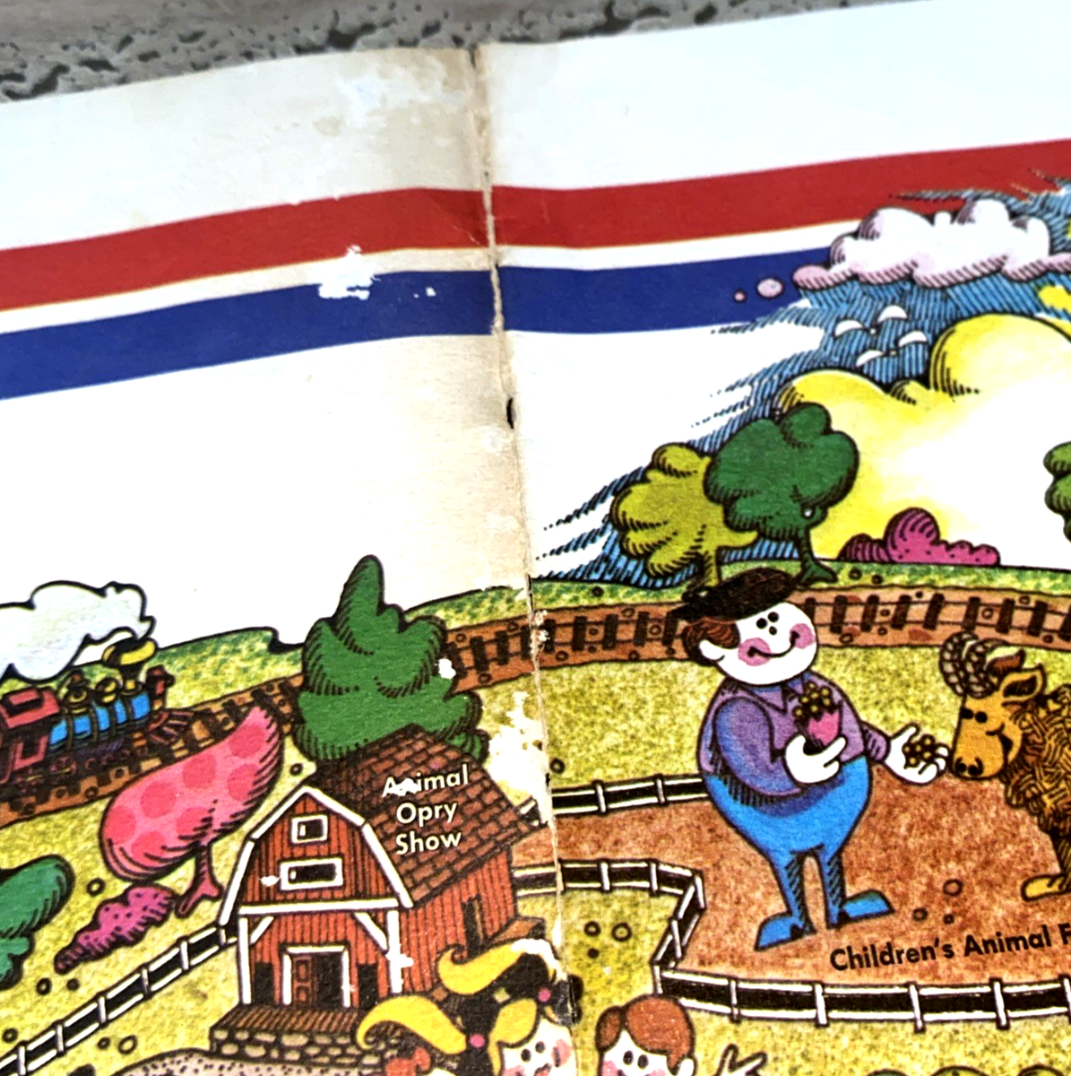 1973 Opryland Theme Park Souvenir Map Rare Excellent Shape