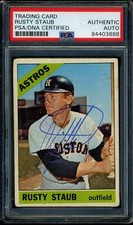 Rusty Staub PSA DNA Coa Signed 1966 Topps Autograph