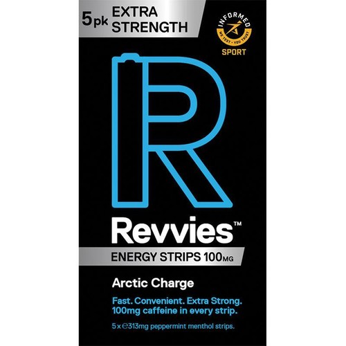 Revvies Energy Strips Extra Strength Arctic Charge 5 Pack - 第 1/1 張圖片