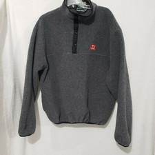 Sportsmaster Polartec Climate Control Fabric Fleece Gray Pullover USA made L